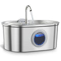 OEM Luxurious Stylish Stainless Steel Automatic Dog & Cat Water Fountain 3.2L/108oz with LCD Display Pet Water Fountain