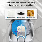 12 Pack Cat Water Fountain Filter & 12 Pump Filter Sponges Replacement, Cat Dog Pet Drinking Fountain for 135 Fl Oz/4L