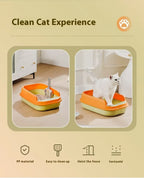 Wholesale Semi-Enclosed Large Thickened Anti-Splash Plastic Cat Litter Box Cat Litter Box with Shovel Pet Supplies