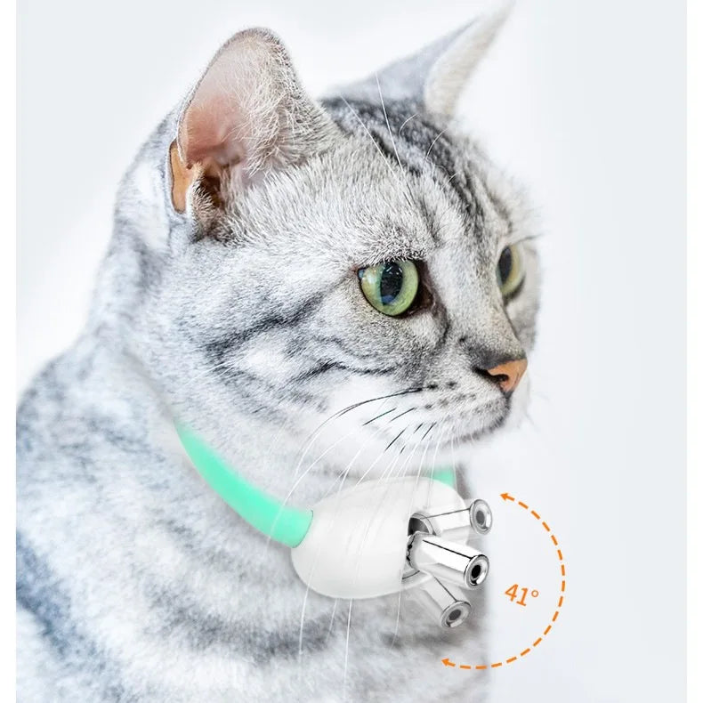 Smart Cat Laser Toys Cat Teasing Collar Rechargeable Infrared Interactive Cat Toys Kitten Toys for Relieve Anxiety Pet Supplies