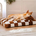 Handmade Large and Small Dog Beds with Plush Orthopedic Support Pillow Comfort Pads Mattresses Summer Warm Soft Pet Beds