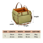 Deluxe Faux Leather Pet Car Seat Booster Bed Dog Car Seat Bed with Safety Buckle Customized LOGO Luxury Dog Beds Pet Car Seat