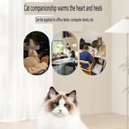 Soft Cat Desk Bed Nest for 3 Cats Comfortable Kitten Cat Hammock for Desk Rotation Adjustable Height Indoor Kitty Bed