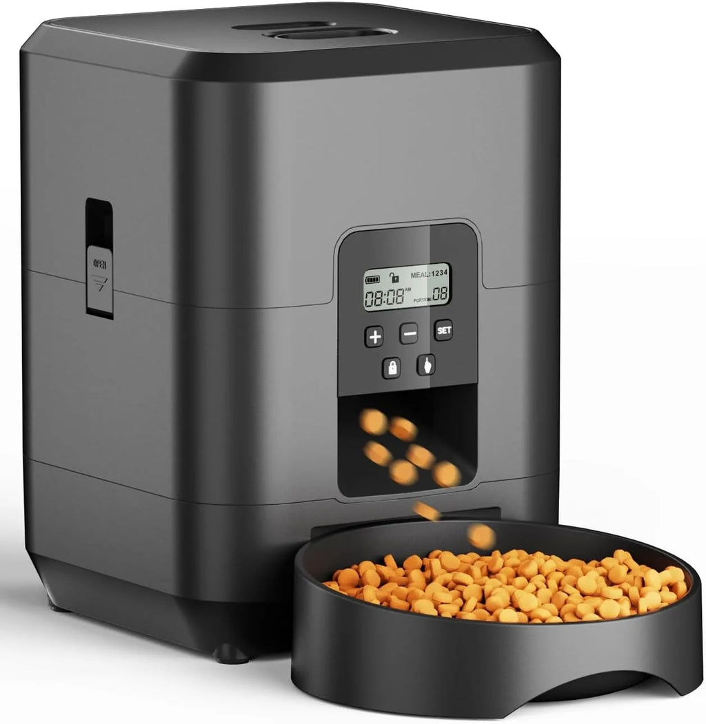 2L Automatic Cat Feeder Timed Cat Food Dispenser with 1-4 Meals Per Day for Cats and Small Dogs Auto Pet Feeder for Dry Food