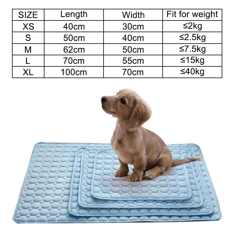 Dog Cooling Mat Summer Pad Mat Cat Blanket Sofa Breathable Pet Dog Bed Washable Pet Mat in Car Dog Products
