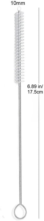 Long Straw Brush for Automatic Cat Water Fountain Cleaning Accessories Stainless Steel Oval Pipe Tube Cleaner 6.89X3.94inch