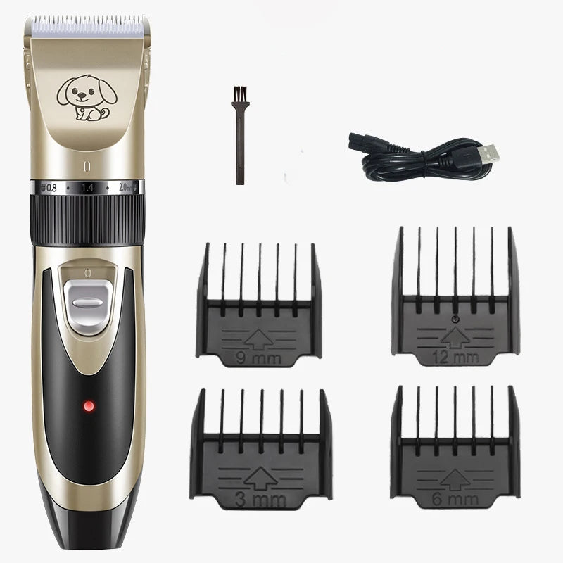 Electronic Pet Hair Trimmer Rechargeable Low-noise Dog Cat Haircut Kit Puppy Blade Cutter Machine Pet Grooming Shaver Scissor