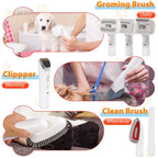 6-in-1 Dog Grooming Vacuum Kit Strong Pet Hair Removal Professional Clippers 6 Guide Combs Pet Grooming Tools for Dogs Cats