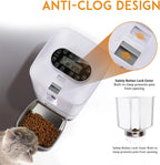 7L Automatic Cat Feeder 1-4 Meal Portion Automated Food Dispenser Timed Cat Feeders for Dry Food Smart Feeder