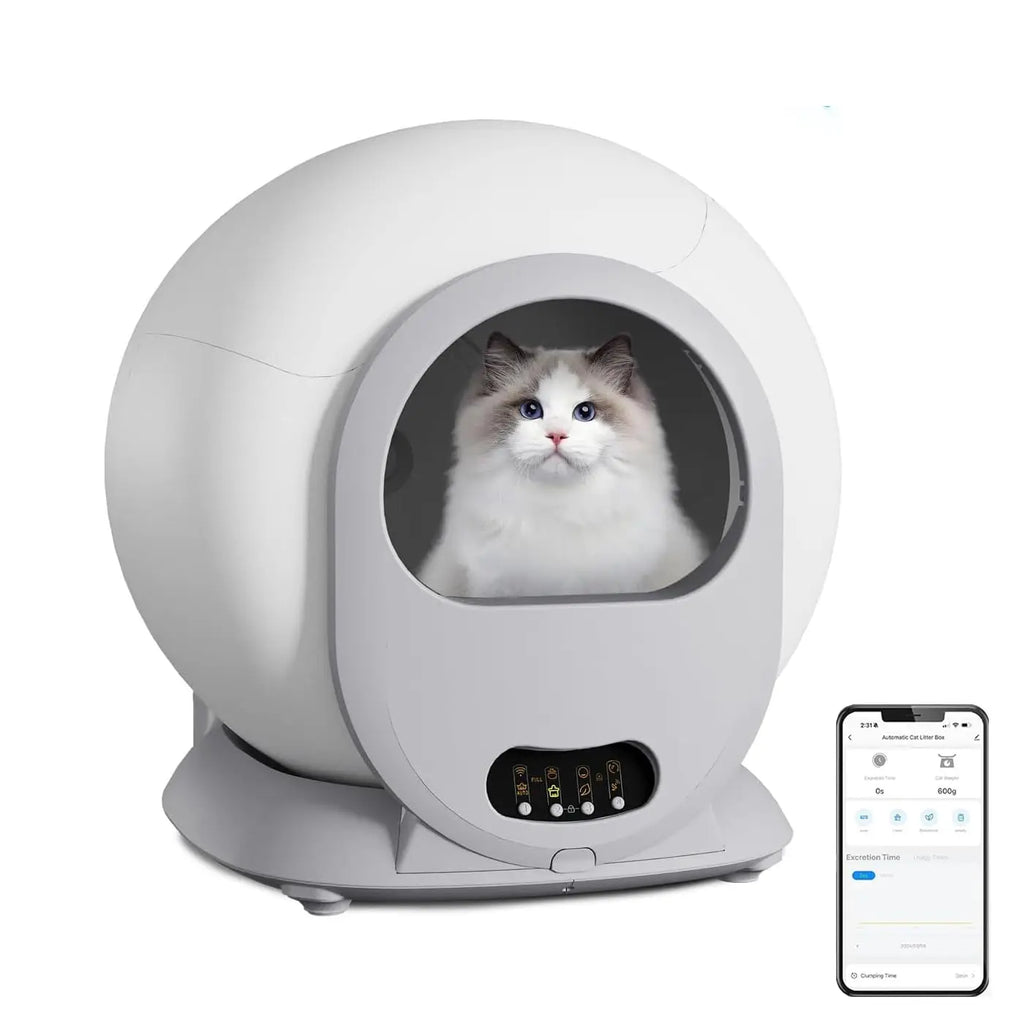 Automatic Cat Litter Box for Multiple Cats with App Control Odor Removal Self Cleaning Litter Box Automatic Cleaning