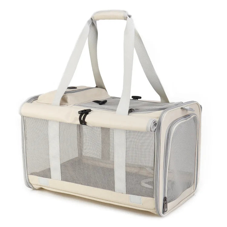 Pet Carrying Backpack Transport Kennel Portable Shoulder Strap Tote Breathable Mesh Large Capacity Zipper Fashion Cat Dog Puppy