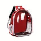 Large Capacity Cat Backpack Transparent Pet Carrier with Breathable Design Portable Double Shoulder Bag for Cats with Zip
