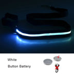 LED Light up Dog Leash Luminous Rope Lead Leash Dog Safety Flashing Glowing LED Dog Leash Collar Electronic Pet Accessories