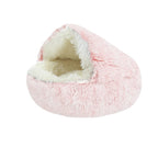 50CM Winter Cat Bed Warm Cat Mat Round Long Plush Sofa Soft Sleeping Cushion Pet Basket Bed for Cat Nest Pet Bed Drop Shipping