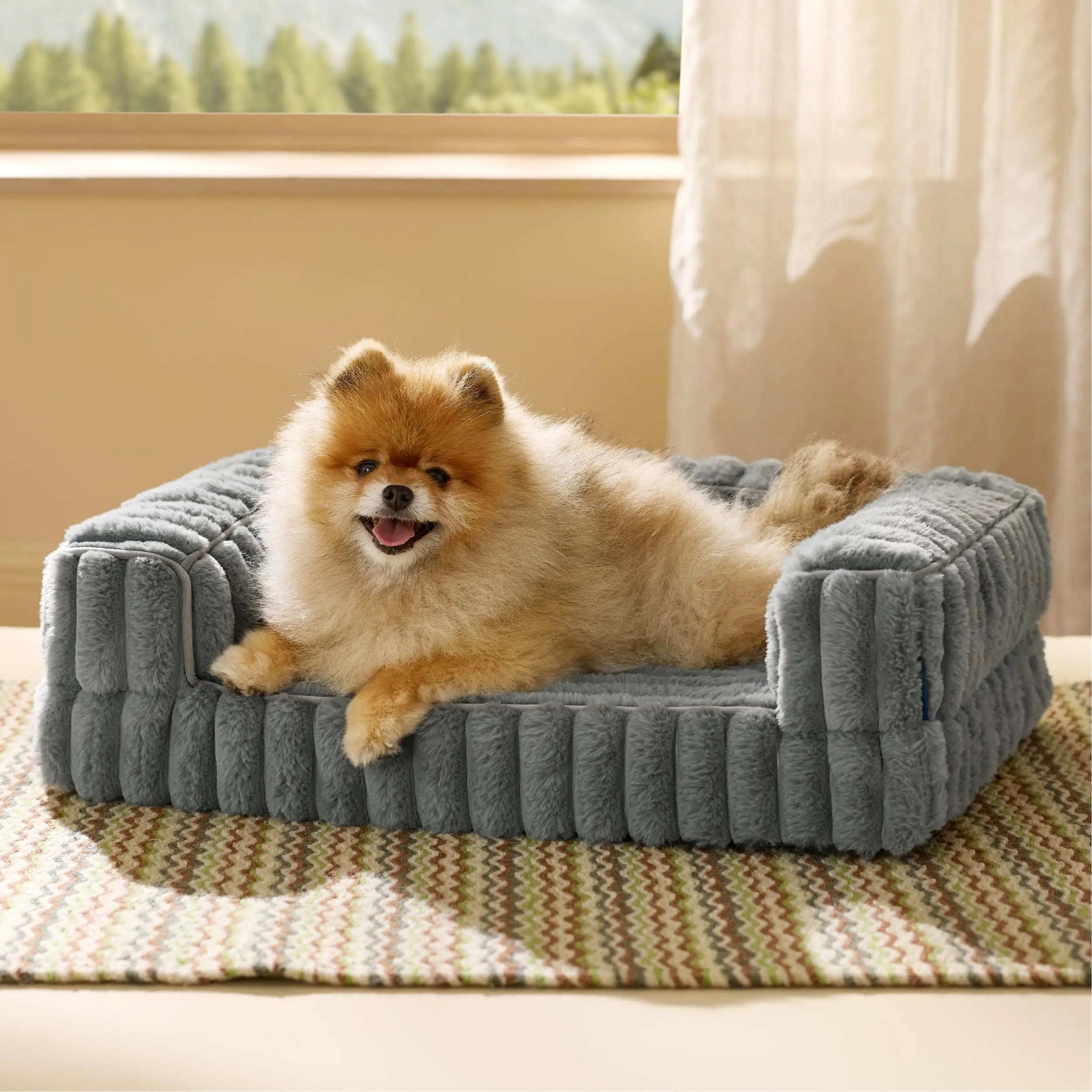 Orthopedic Pet Bed for Large Sized Dogs Waterproof Memory Foam with Removable Egg-Crate Foam Non-Slip Bottom Pet Couch Sofa