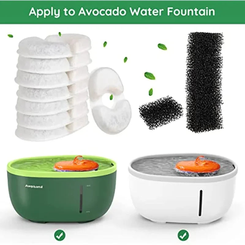 4pcs Automatic Cat Water Fountain Filters Set Pet Water Fountain Filter Health-Boosting Filterction System Essential Cat