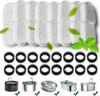 16 Pack Cat Water Fountain Filters Cat Fountain Replacement Filters for Stainless Steel Pet Water Fountain Dog Water Dispenser