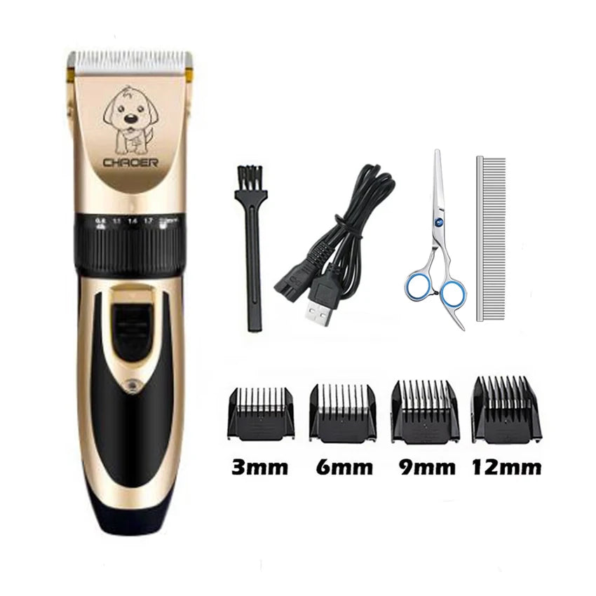 Pet Dog Hair Trimmer Electrical Cat Hair Cut Remover Cutter Grooming Tool Rechargeable Low-noise Pets Animal Haircut Machine