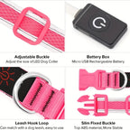 Waterproof LED Dog Collar Rechargeable Dog Light up Collar Keep Pet Safe at Night Walks Adjustable for Small Medium Large Dogs