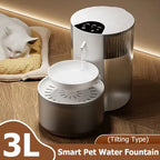 3L Automatic Cat Water Fountain Fresh and Waste Water Separation 2000mAh Wireless Dog Water Fountain Ultra Quiet No Need Filters
