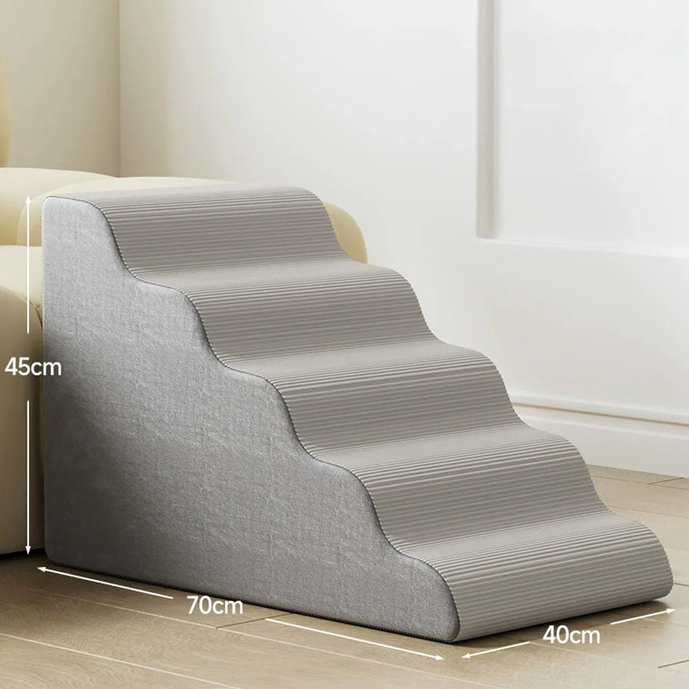 Wholesale Dog Stairs Cat Ramp Ladder Pet Stair with Memory Foam Sponge for Bed & Sofa Removable Washable Training Stairs