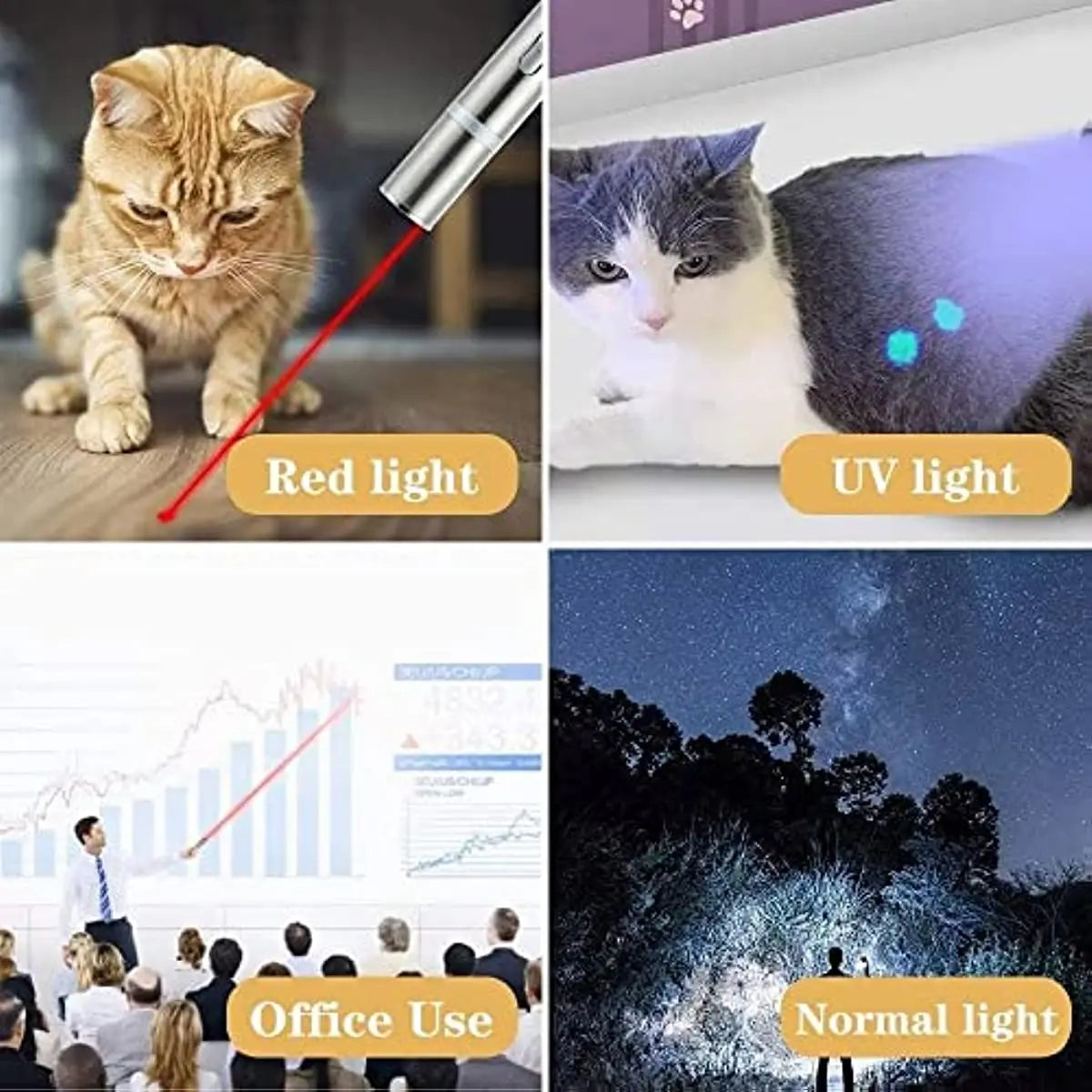 Laser Pointer Cat Toys for Indoor Cats Kitten Laser Pen Toy USB Charging Indoor LED Light Pointer Interactive Toy Cat Kitten