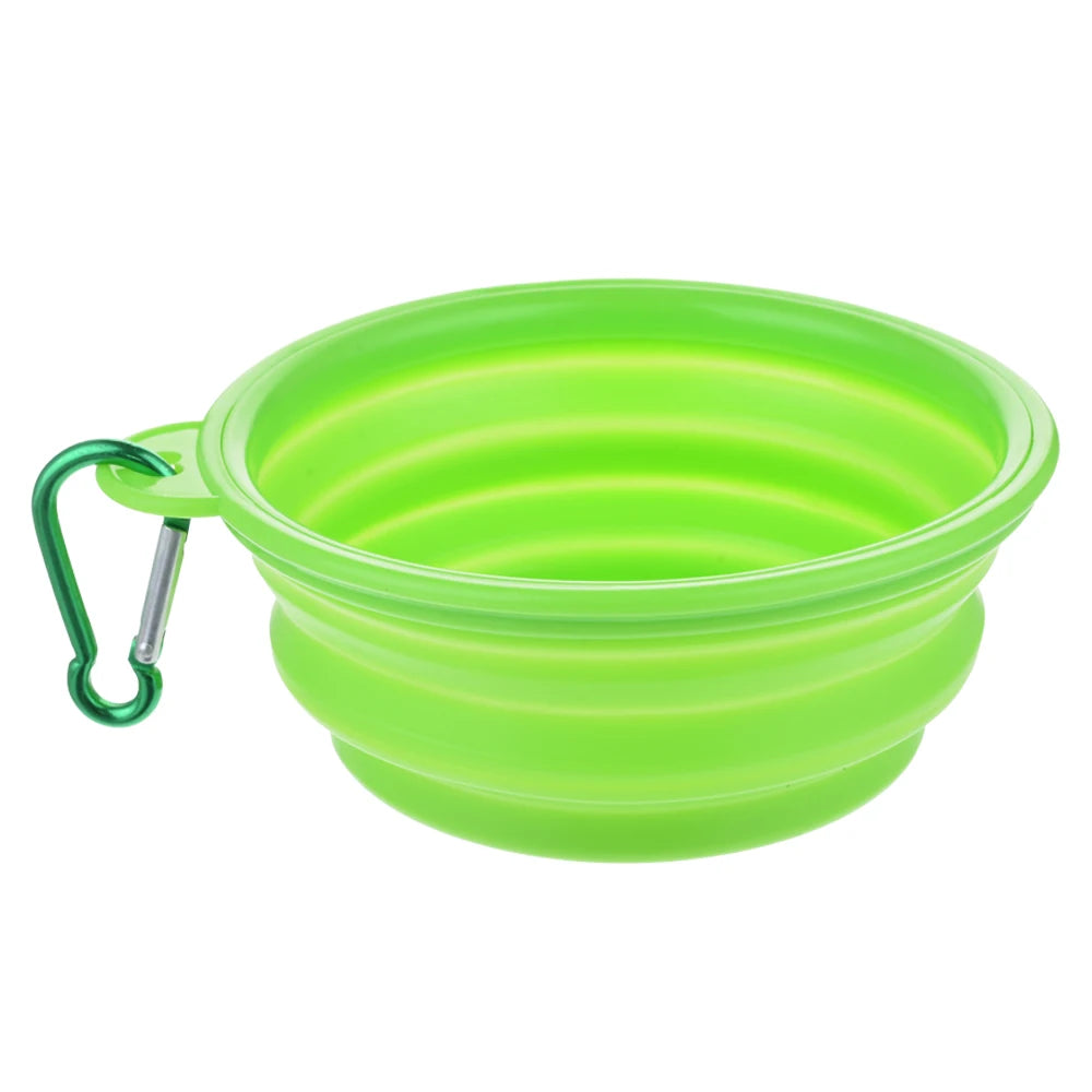 Large 1000ml Collapsible Silicone Pet Bowl Portable Outdoor Travel Dog Cat Food Container Feeder Dish Durable Plastic Puppy Bowl