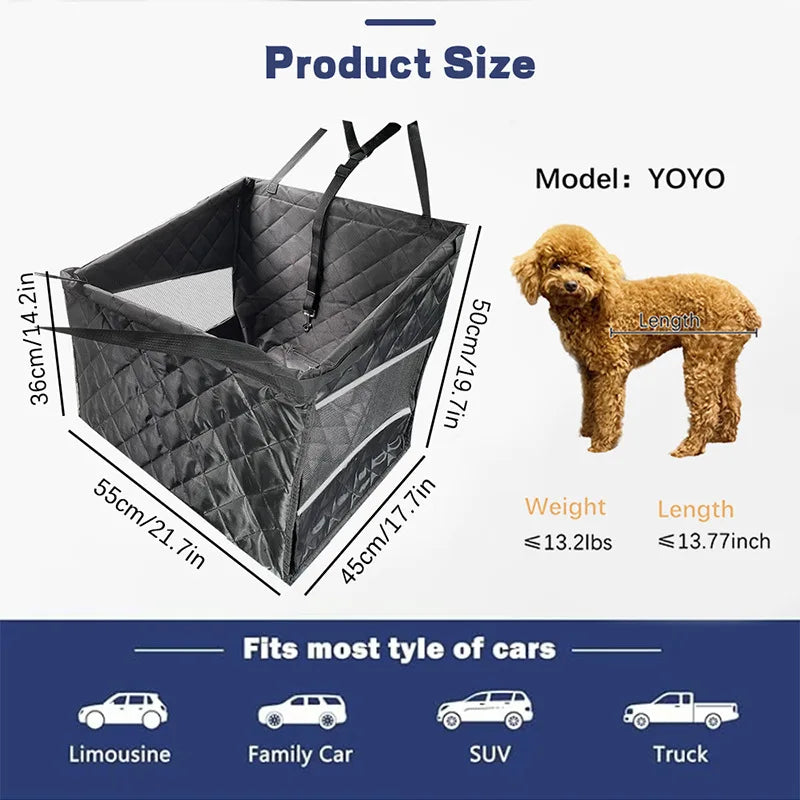 OEM Waterproof Dog Car Seat Cover for Pet Car Seat Cover Oxford Cat Seat Back Pet Hammock Car Back for Small Medium Dogs Bed