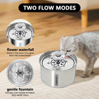 Wholesale 3L 304 Stainless Steel Pet Water Dispenser Smart Automatic Cat Dog Feeding Fountain Charging Power Source Pet Supplies