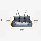 Luxury Dog Beds Waterproof Dog Car Seat Luxury Pet Car Seat Cat Beds Portable Travel Dog Car Backseat Pet Carrier Bag Pet Beds