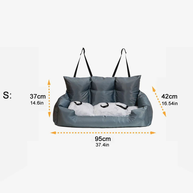 Luxury Dog Beds Waterproof Dog Car Seat Luxury Pet Car Seat Cat Beds Portable Travel Dog Car Backseat Pet Carrier Bag Pet Beds