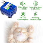 Water Pump LED Light Pet Cat Water Fountain Pump Motor Accessories Replacement for Cat Drinking Bowl Pump Pet Water Dispenser