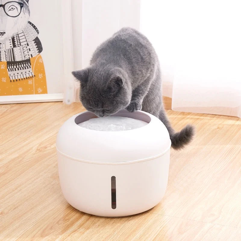 Custom LOGO 2.5L Pet Cat Water Fountain Auto Power-Off Electric Dog & Cat Water Dispenser with Bottle Shape Bowl