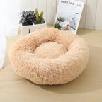 100CM Eco-Friendly Breathable Solid Plush Dog Bed with PP Cotton Material Round Design for Dogs