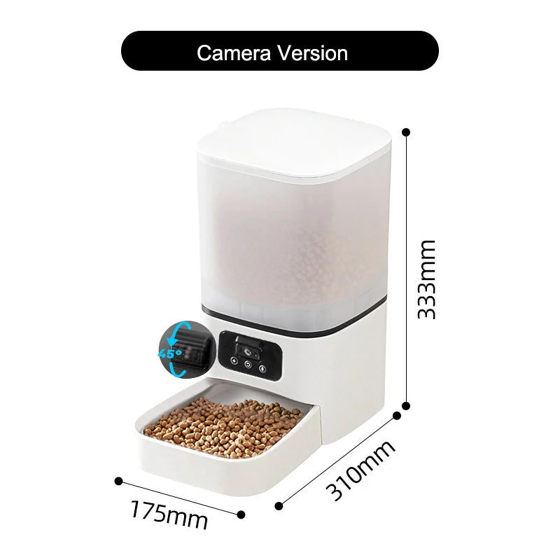 OEM 6L Large Capacity Automatic Cat Feeder with Camera WiFi Control Smart Cat Food Dispenser Pet Feeder Tuya APP Control