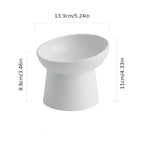 Ergonomic Ceramic Cat Bowl Angled Design for Neck Comfort Supportive Elevated Feeder Pet Dining Solution for Indoor Cats
