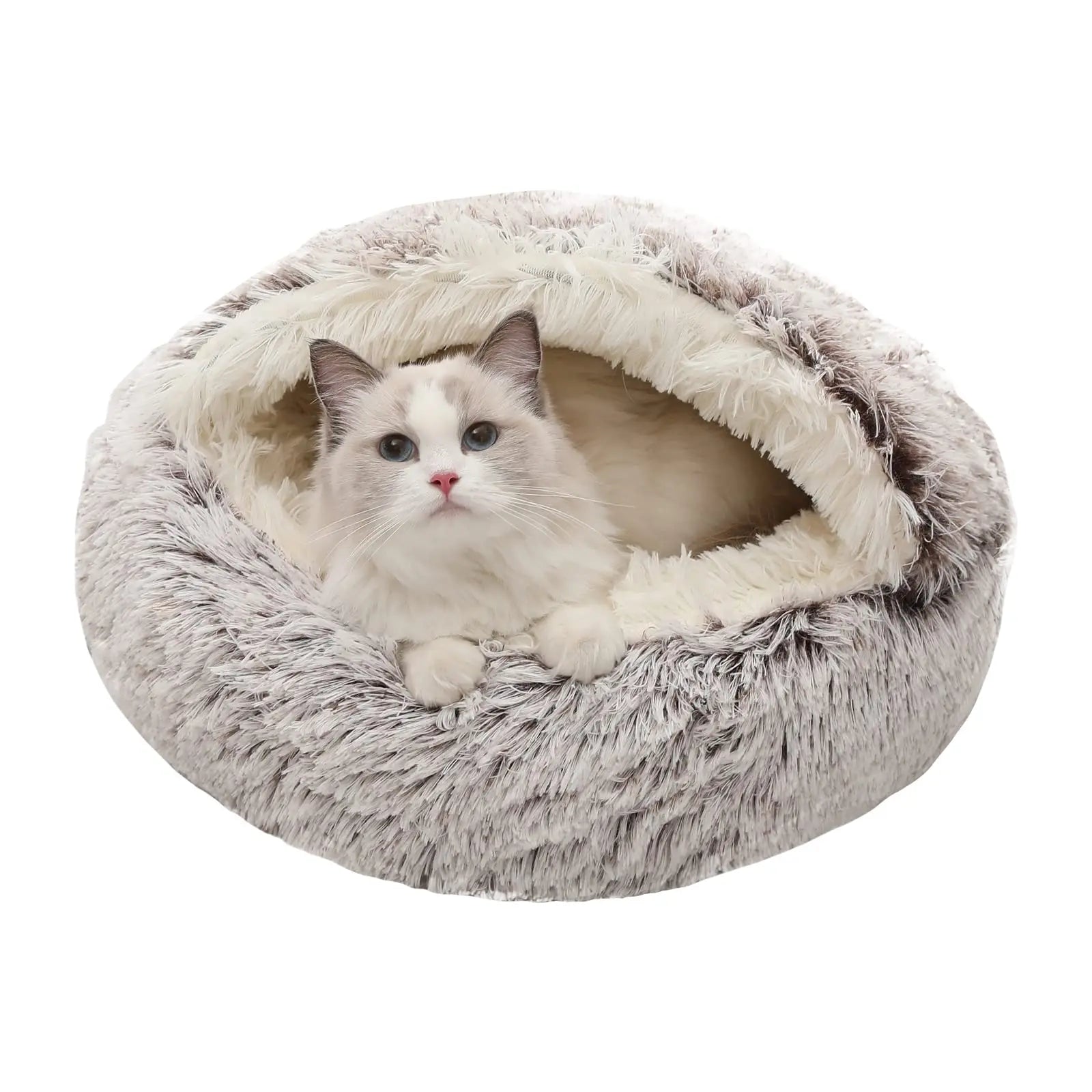 Summer All Seasons Round Shape Long Plush Warm Cozy Comfy Pet Dog & Cat Bed Large Dog Cushion