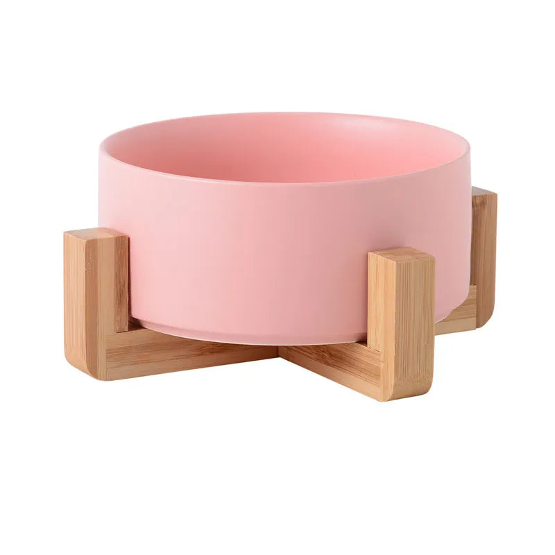 Ceramic Pet Bowl Cat Dogs Feeding Matted Elevated Dog Bowl Double Bowls Pet Food Water Feeder Wholesale Pet Manufacturer