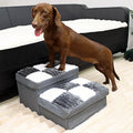 Luxury Chessboard Handcrafted 3 Steps Dog Stairs With Storage Napsteps Foldable Dog Bed Space Convenient Safe Pet Stairs for Dog