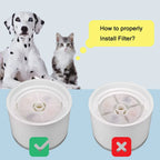 12-Pack Automatic Cat Water Fountain Filters 81oz/2.4L Pet Fountains 3 Filtration Systems Replacement Bowls 2.4L Cat Pet
