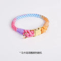 Large Medium Small Dog Products Personalized Pet Bow Tie Color Gradient Collar Metal Buckle Alloy D-Hook Polyester Cotton