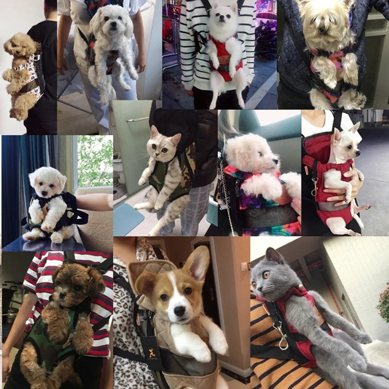 Mesh Pet Dog Carrier Adjustable Backpack Breathable Outdoor Travel Products Bags for Small Dog Cat Chihuahua Pet Backpack