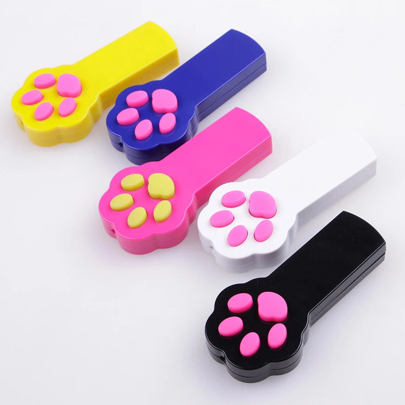 Paw Style Electronic Pet Cat Catch Toys Interactive Cat Toys LED Light Pointer Exercise Chaser Toy Cat Scratching Training Tool