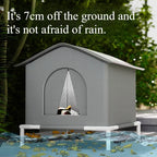 Winter Outdoor Cat House Waterproof and Cold-Resistant Spacious Enclosed Tent with Warm Mat and Foldable Oxford Fabric