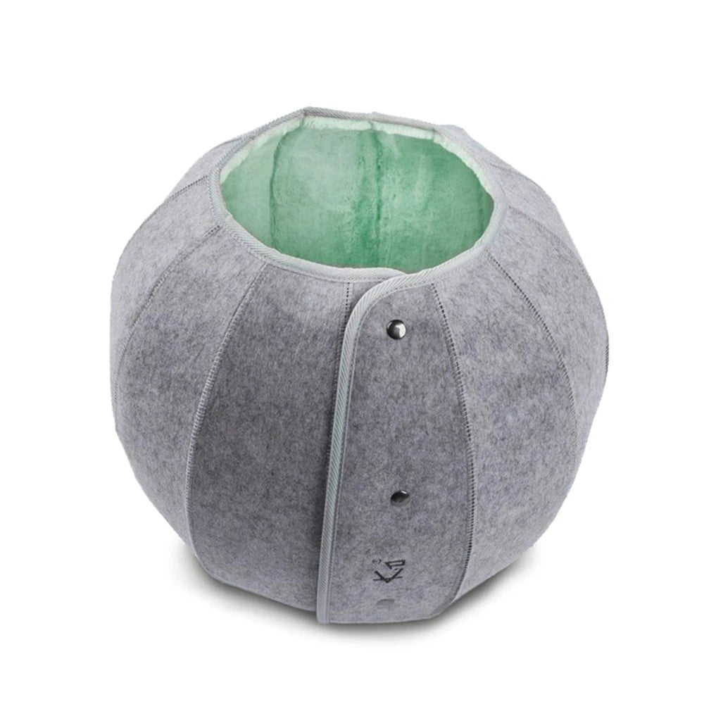Cat Bed House Indoor Cat Toys Ball Interactive Soft Cute Shell Foldable Pet Toy Cat Tunnel Cave Tube Condo Fun Toy Bed for Kitty