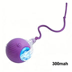 Electric Cat Toy Ball with Tail Rope 300mah USB Rechargeable Self-Moving Rolling Robot Mouse for Indoor Exercise for Kitten