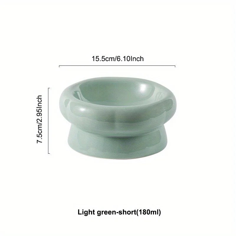 Elevated Ceramic Pet Bowls Keep Your Dog or Cat Hydrated and Well-Fed Neck Protection Cat Food Bowls