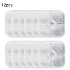 12pcs Pet Water Drinking Fountain Replacement Filters for Pixi Dog Water Dispenser Cat Fountain Activated Carbon Filters