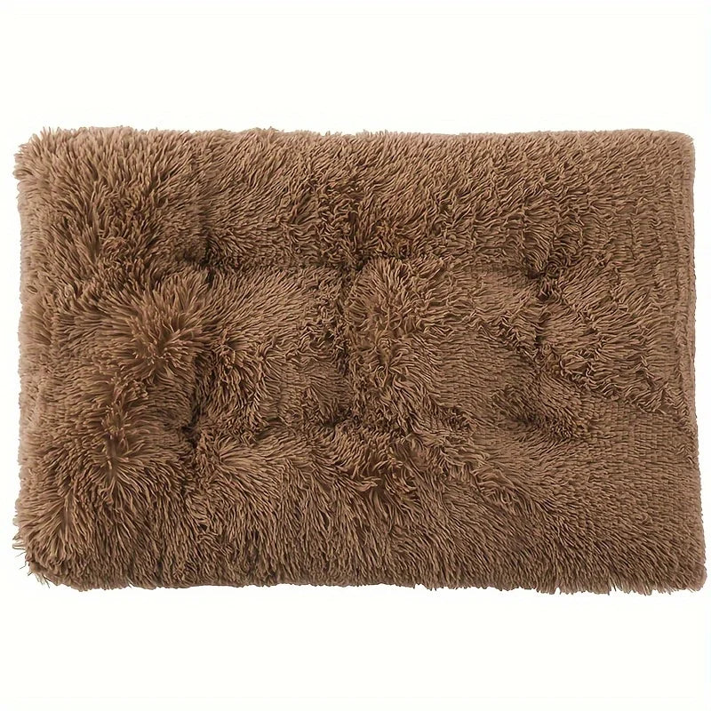 Winter Warm Thickened Long Plush Dog Bed Mat Washable Large Dog Sofa Mat Soft Sleeping Kennel Pet Supplies Dog Products