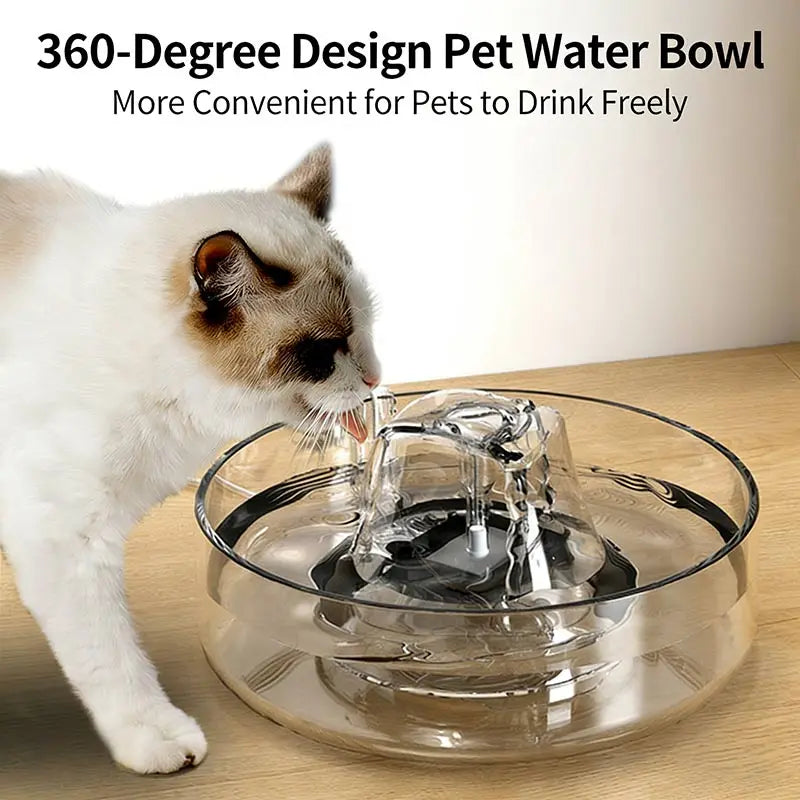 2026 New 3.2L Transparent Automatic Cat Water Fountain 360 Degree Faucet Pet Water Dispenser OEM Pet Water Fountain